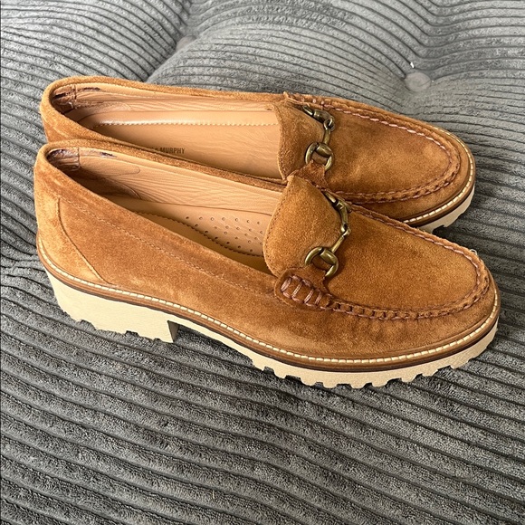 Johnston & Murphy Emmalynn Cognac Suede Loafers with Metal Horsebit - Picture 9 of 16